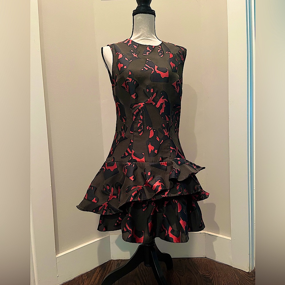 Banana Republic Pink Jigsaw Jacquard Short Dress size 8